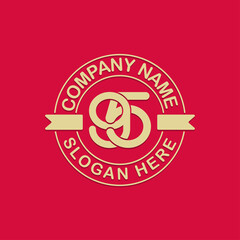 abstract geometric logo Figure 95 teamwork team folded geometric shapes. suitable for company
