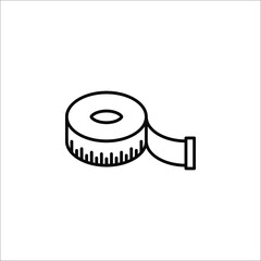 Fototapeta na wymiar Tape measurement icon symbol logo template. illustration eps 10