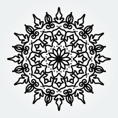 Decorative round floral mandala