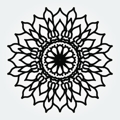 Decorative round floral mandala