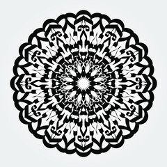 Decorative round floral mandala