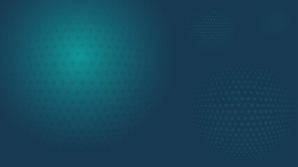 Futuristic background with dots, circles, blue background, blue gradient