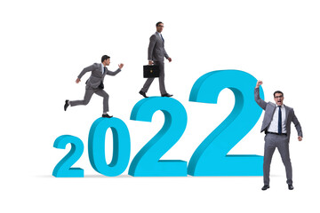 Fototapeta premium Growth concept with the transition between 2021 and 2022