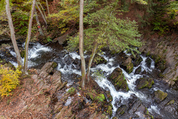 das Selketal im Herbst Selkewasserfall Harz