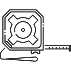 Vector meter measure outline icon, electric and voltage related 4000x4000 Pixel, editable stroke whitebackground