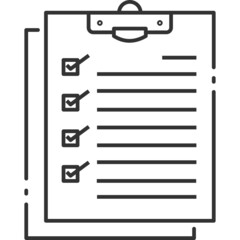 Vector planning measure outline icon, project and goal related 4000x4000 Pixel, editable stroke whitebackground