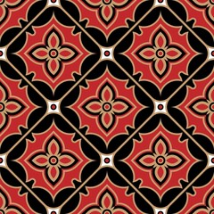 Coloful batik pattern vector