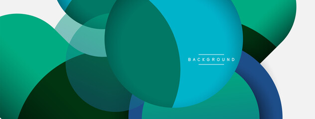 Obraz premium Circle and round shapes abstract background. Vector illustration for wallpaper banner background or landing page
