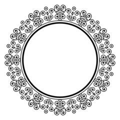 ornament round frame