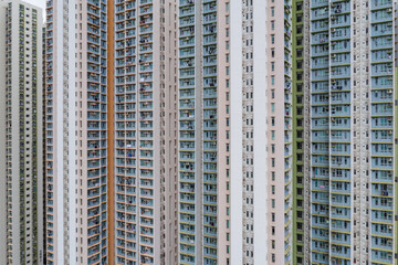 Skyscraper of apartment building facade