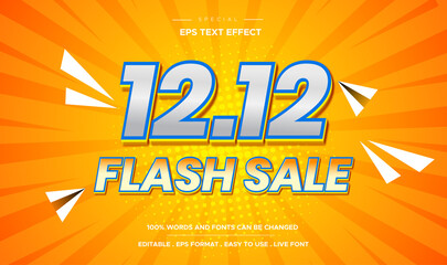 editable 12.12 flash sale text effect