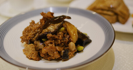 Marinated Bran Dough dishes in restaurant
