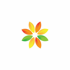 round colorful leaf logo