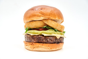 hamburger on a white background