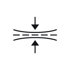 Elasticity icon design, pictogram of elastic material. vector illustration