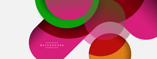 Fototapeta premium Creative geometric wallpaper. Minimal abstract background. Circles composition vector illustration for wallpaper banner background or landing page