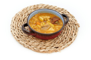 bowl of soup with bread