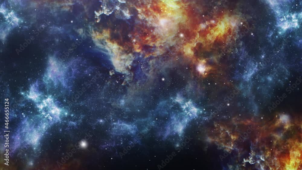 Wall mural nebula clouds in the universe