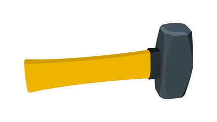 Sledge hammer, hammer, tool, hammer vector, Sledge hammer isolated on white background