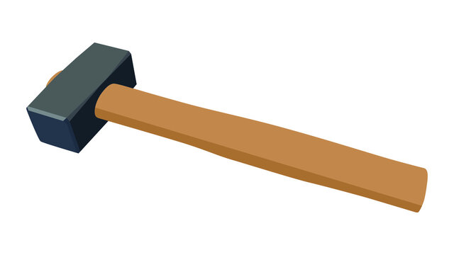 Sledge hammer, hammer, tool, hammer vector, Sledge hammer isolated on white background