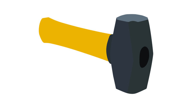 Sledge hammer, hammer, tool, hammer vector, Sledge hammer isolated on white background