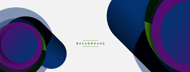 Circle and round shapes abstract background. Vector illustration for wallpaper banner background or landing page