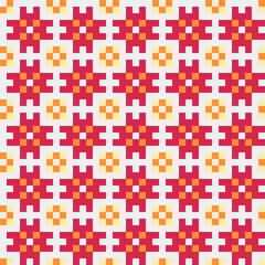 Abstract Cross Pattern generative computational art illustration