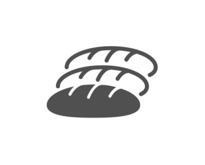 Bread icon. Bakery food sign. Pastry baguette symbol. Classic flat style. Quality design element. Simple bread icon. Vector