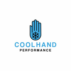 Fototapeta premium hand ice Logo modern Icon. partnership Vector emblem Symbol. Company Logo Design Inspiration.