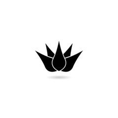 Lotus Flower icon with shadow