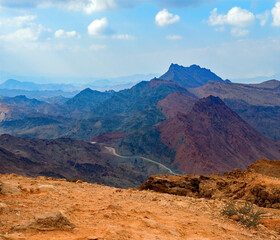 landscape of the mountains