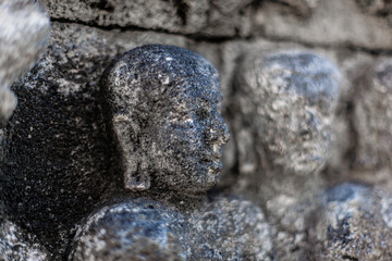 23 May 2008, Magelang, Java, Indonesia: Panel Relief on Borobudur Temple, Indonesia