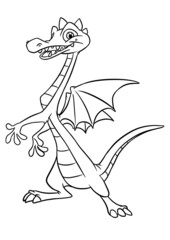Dragon fabulous smile illustration character coloring
