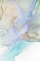 Tuinposter Alcohol ink. Style incorporates the swirls of marble or the ripples of agate.  Abstract painting, trendy background for wallpapers, posters, cards, invitations, websites. Art for your design project. © Mari Dein