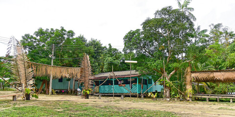 The village of the indigenous community of Nova Esperanca in Manaus, Brasil.