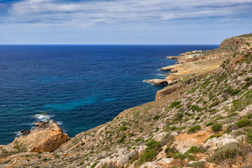 Fototapeta na wymiar Southern Coastline Of Malta Island