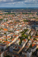 Fototapeta na wymiar Aerial View Above City Of Berlin