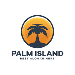 Palm Tree Logo Design Template