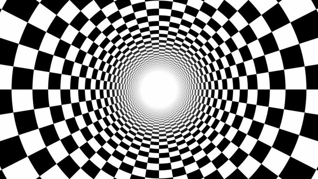 Collapsing checkered circles (4K 3840x2160 30fps).