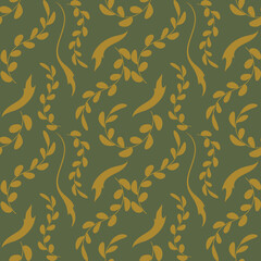 turquoise and green tropical leaves. Seamless graphic design with amazing palms. Fashion, interior, wrapping, packaging suitable. Realistic palm leaves