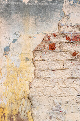 Grunge background. Grunge painted plaster cement wall texture background. Old wall backdrop texture. Detail cracked wall