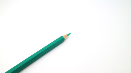 Colorful pencils placed on white background with copy space for your image or text