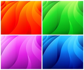 Set of linear abstract backgrounds. Modern geometric abstract illustration.