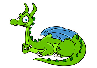 Dragon lies rest illustration character