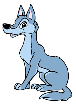 Good wolf animal predator illustration character