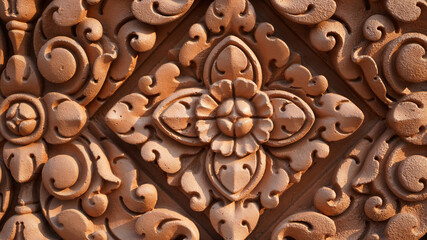 The close up of designed chocolate.