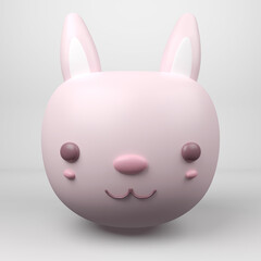 Cute toon fantasy on an isolated white background. 3d rendering Modern trendy design. Pastel colors.