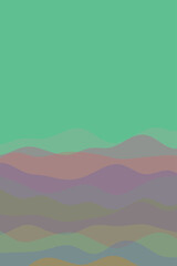 Cover page template with soft curves in vivid colors. Can be used as a banner, flyer, poster, business card, or brochure. Classy vector illustration.