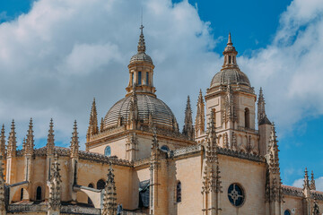 Fototapeta na wymiar Segovia cathedral historical gothic monument, spain, europe