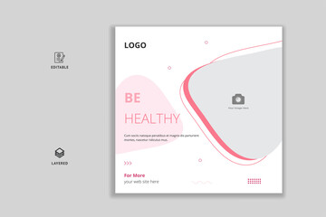 Beauty salon and spa banner template